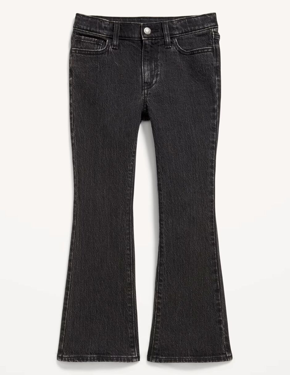Jeans flare lavado obscuro para niña 3