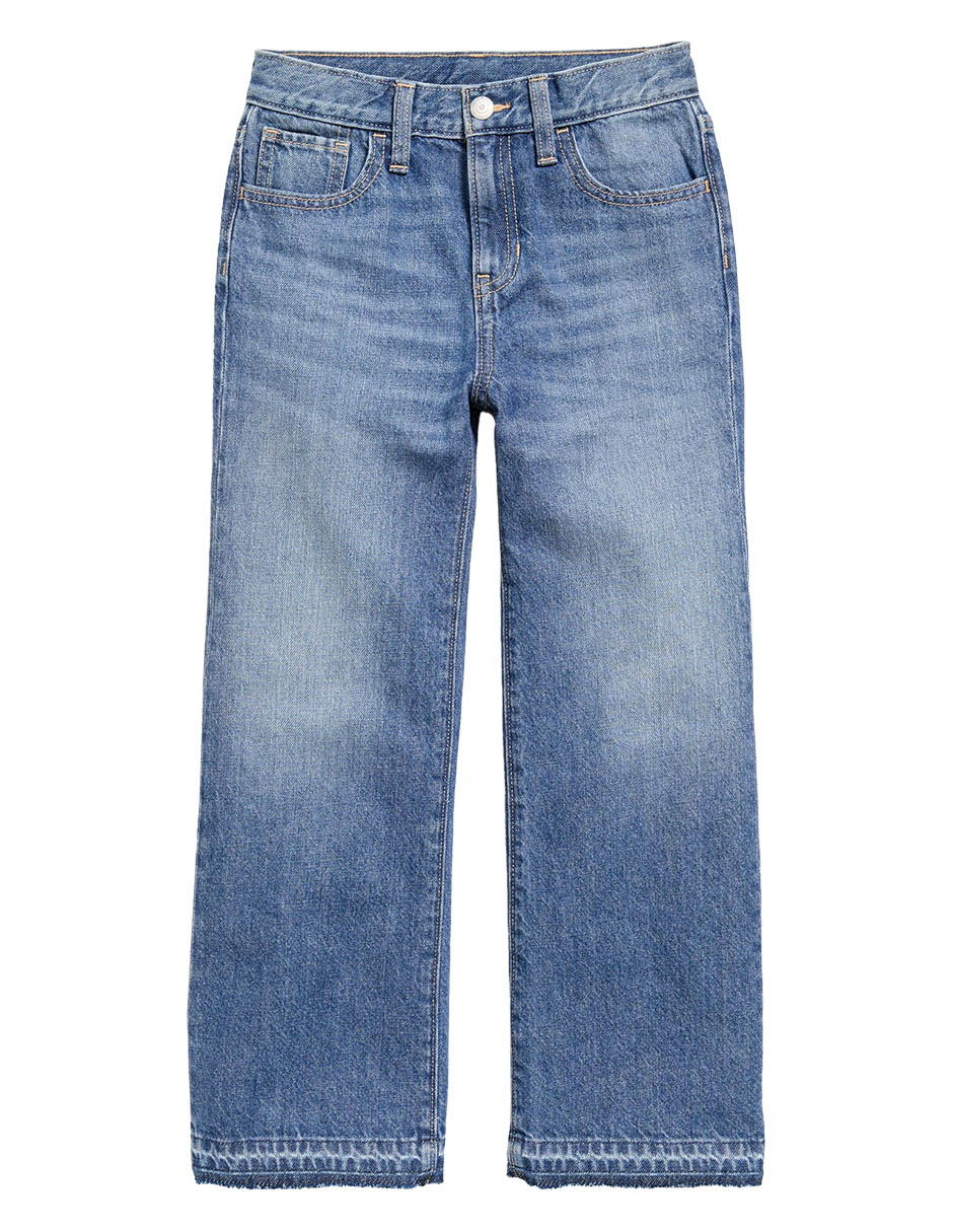 Jeans flare lavado obscuro para niña Jeans flare lavado obscuro para niña