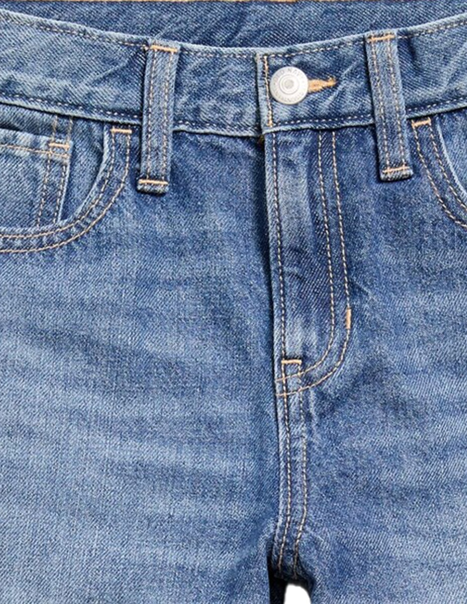 Jeans flare lavado obscuro para niña 2