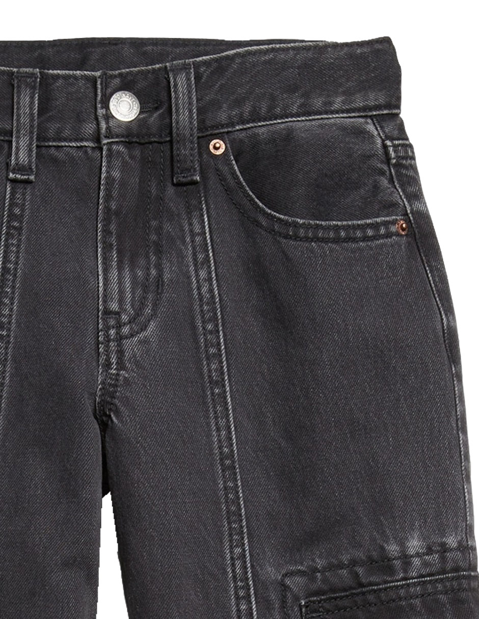 Jeans baggy lavado obscuro para niña 3