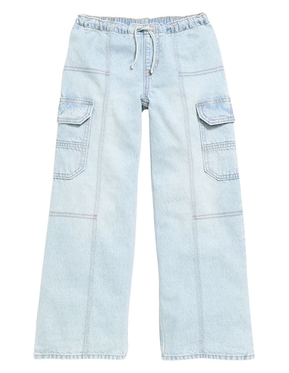 Jeans regular lavado claro para niña Jeans regular lavado claro para niña