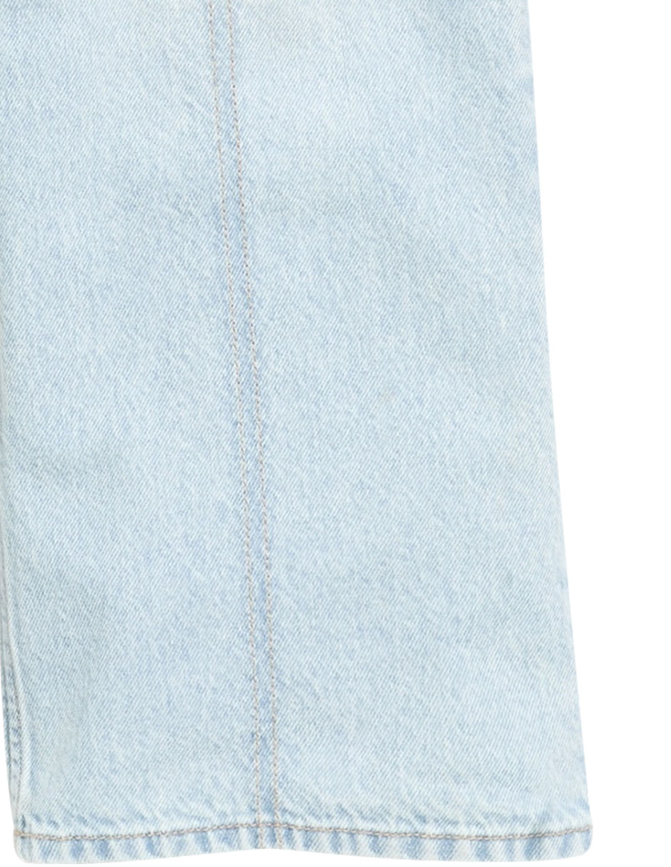 Jeans regular lavado claro para niña
