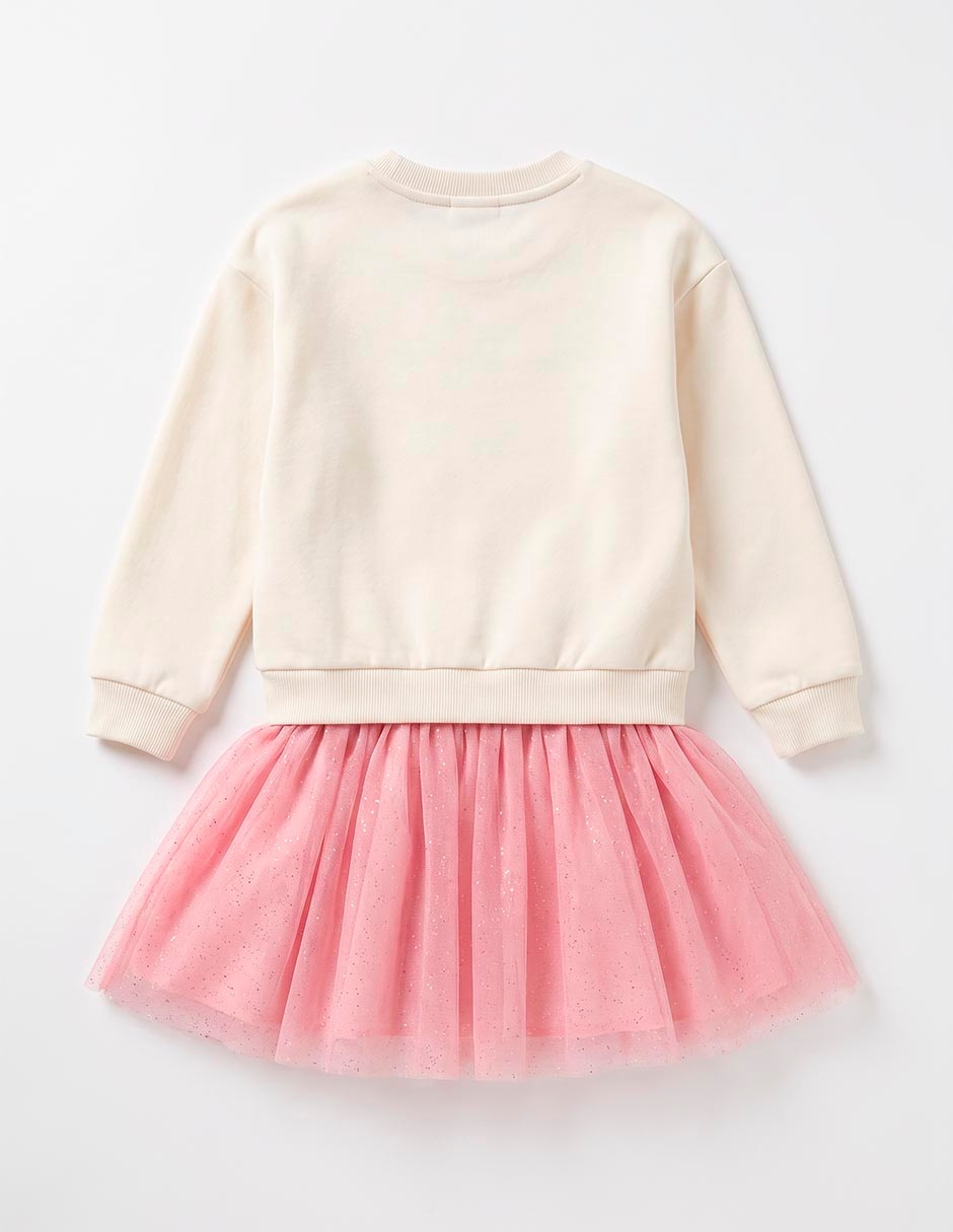 Vestido manga larga para niña 2