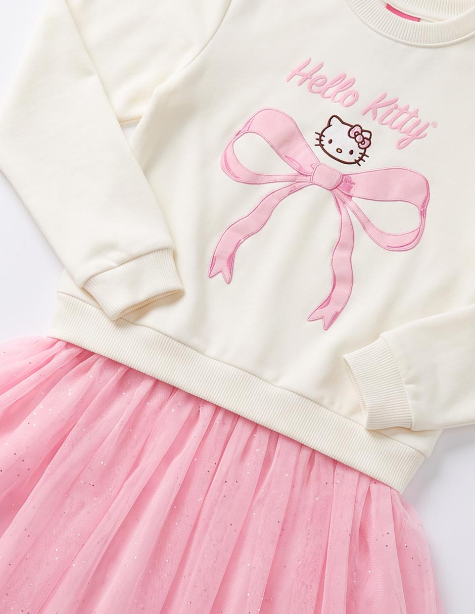 Vestido manga larga para niña 3