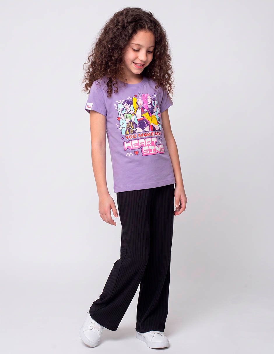 Playera kpop manga corta para niña Playera kpop manga corta para niña