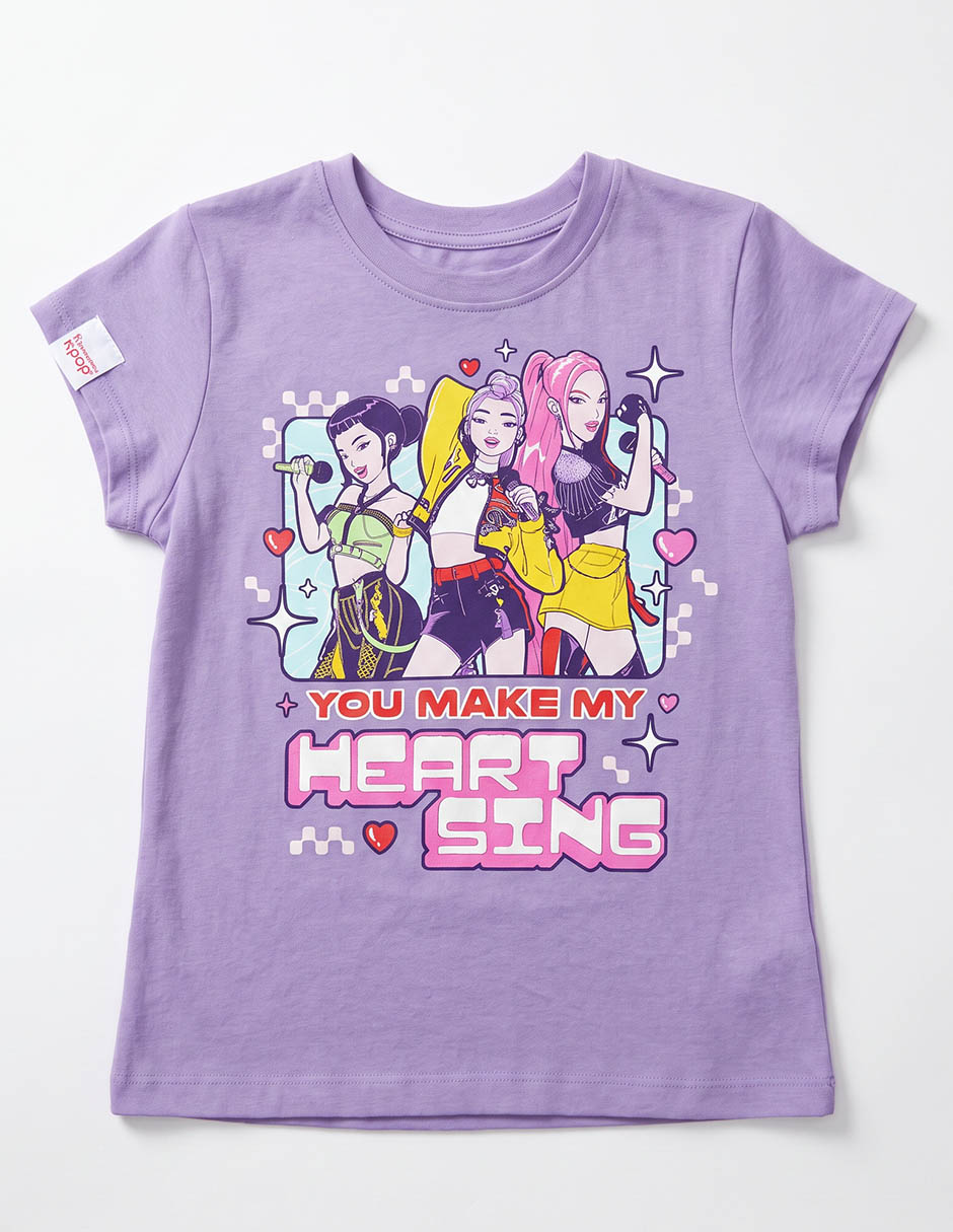 Playera kpop manga corta para niña 2
