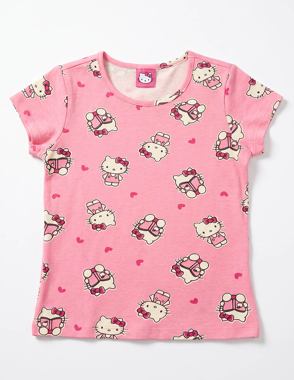 Playera hollo kitty manga corta para niña 2
