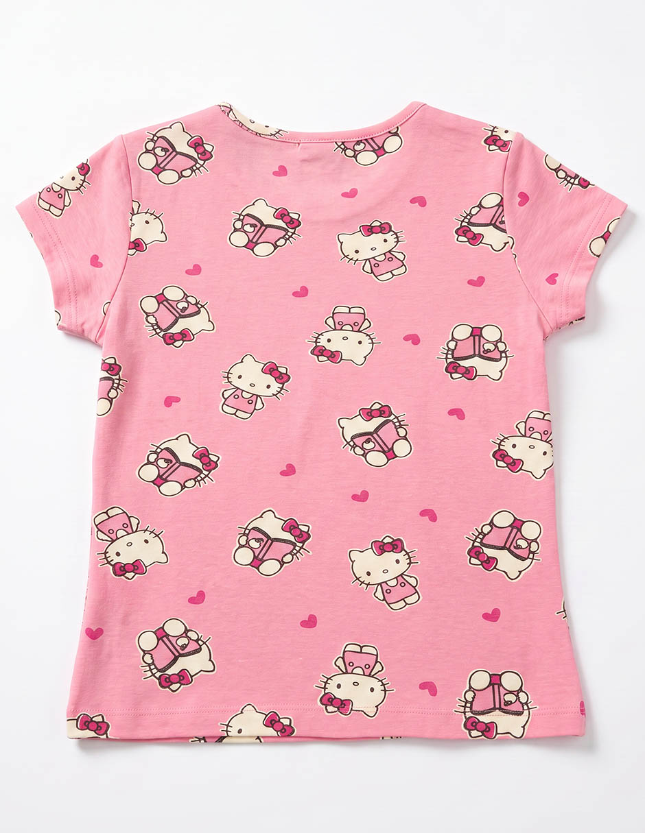Playera hollo kitty manga corta para niña 3