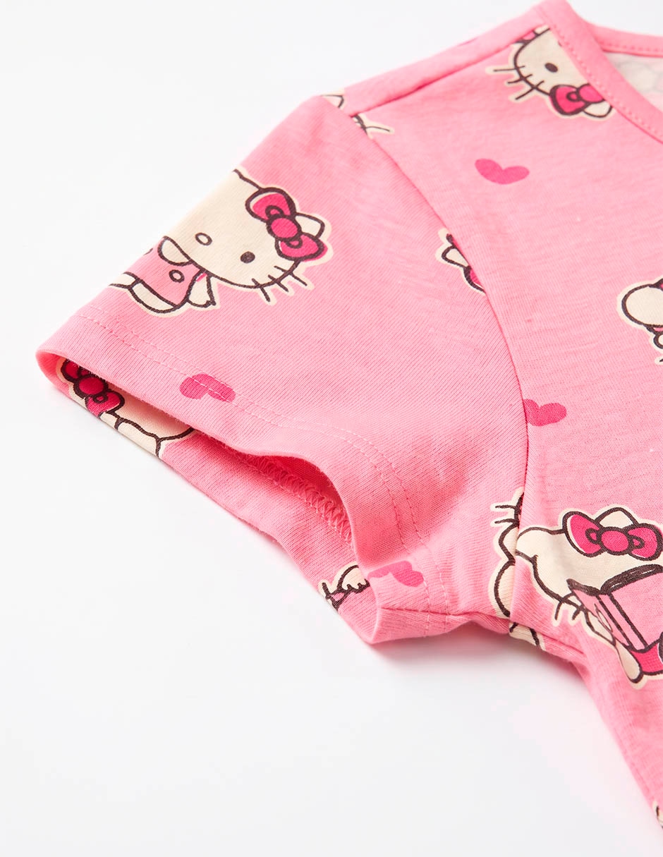 Playera hollo kitty manga corta para niña 4