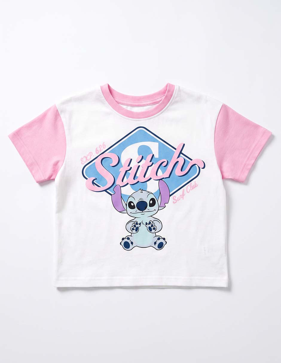 Playera stitch manga corta para niña 2