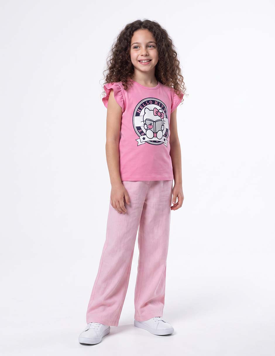 Playera manga corta para niña