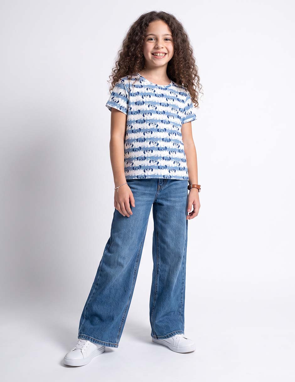 Playera stitch manga corta para niña Playera stitch manga corta para niña