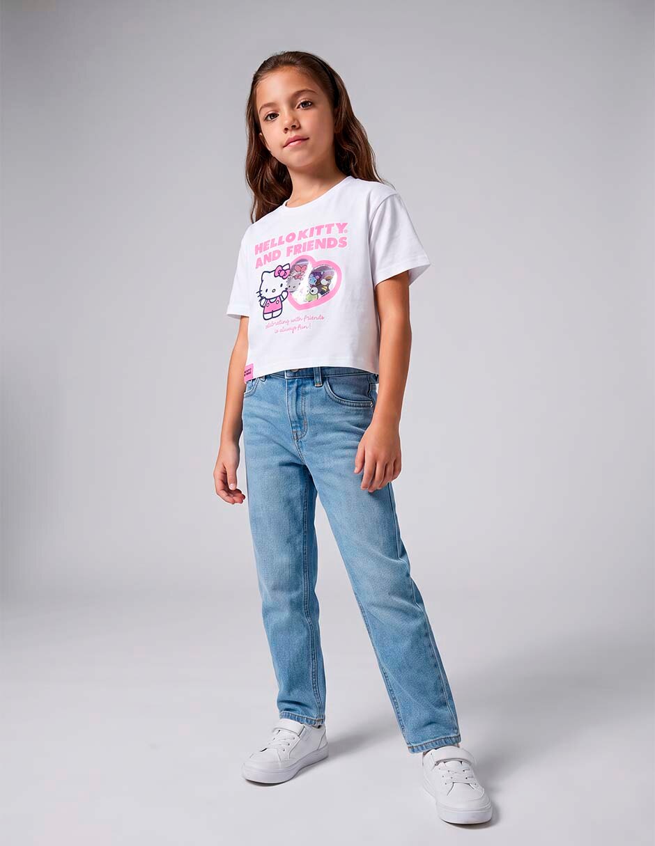 Playera Hello Kitty and friends manga corta para niña Playera Hello Kitty and friends manga corta para niña