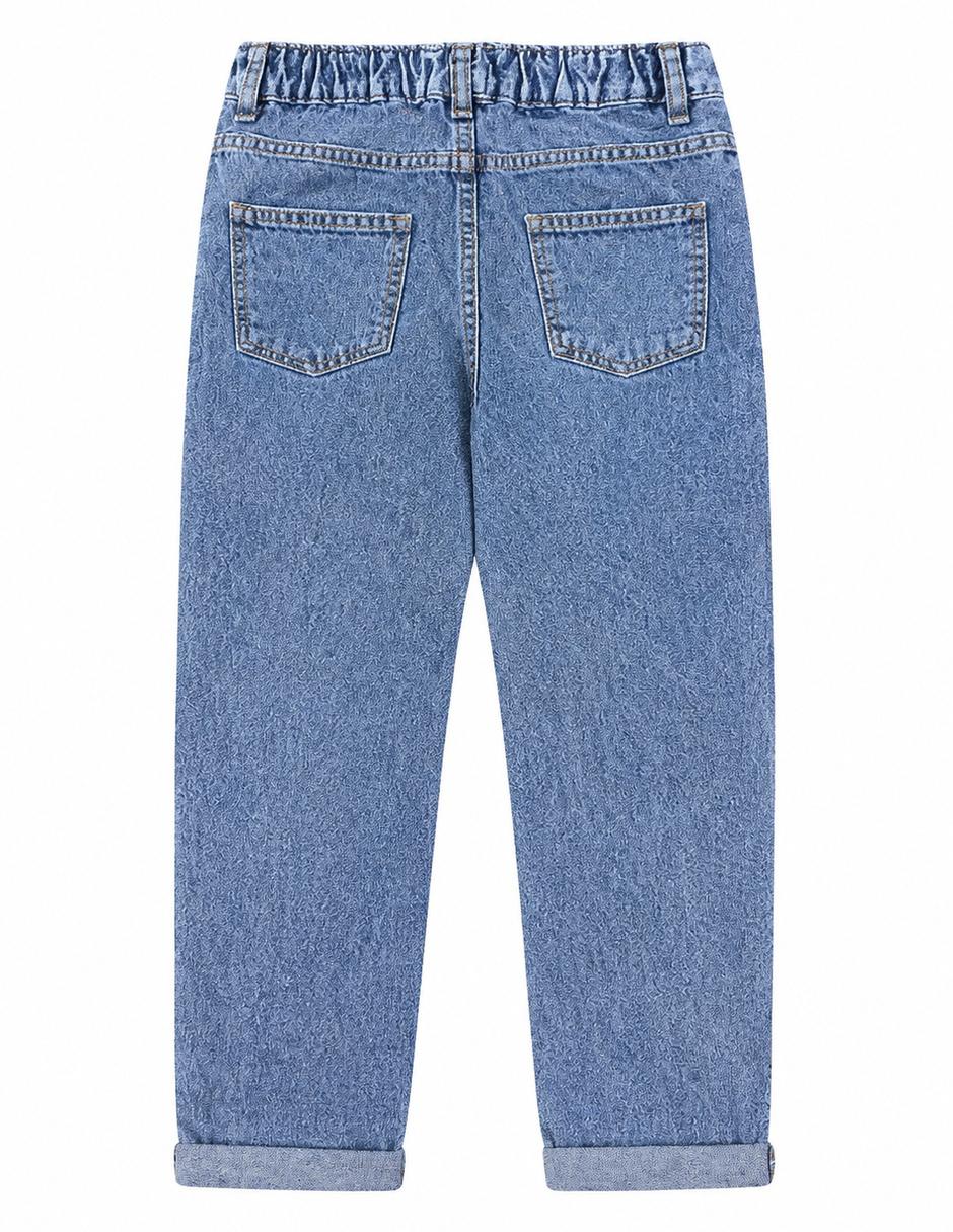 Jeans relajado deslavado para niña 4