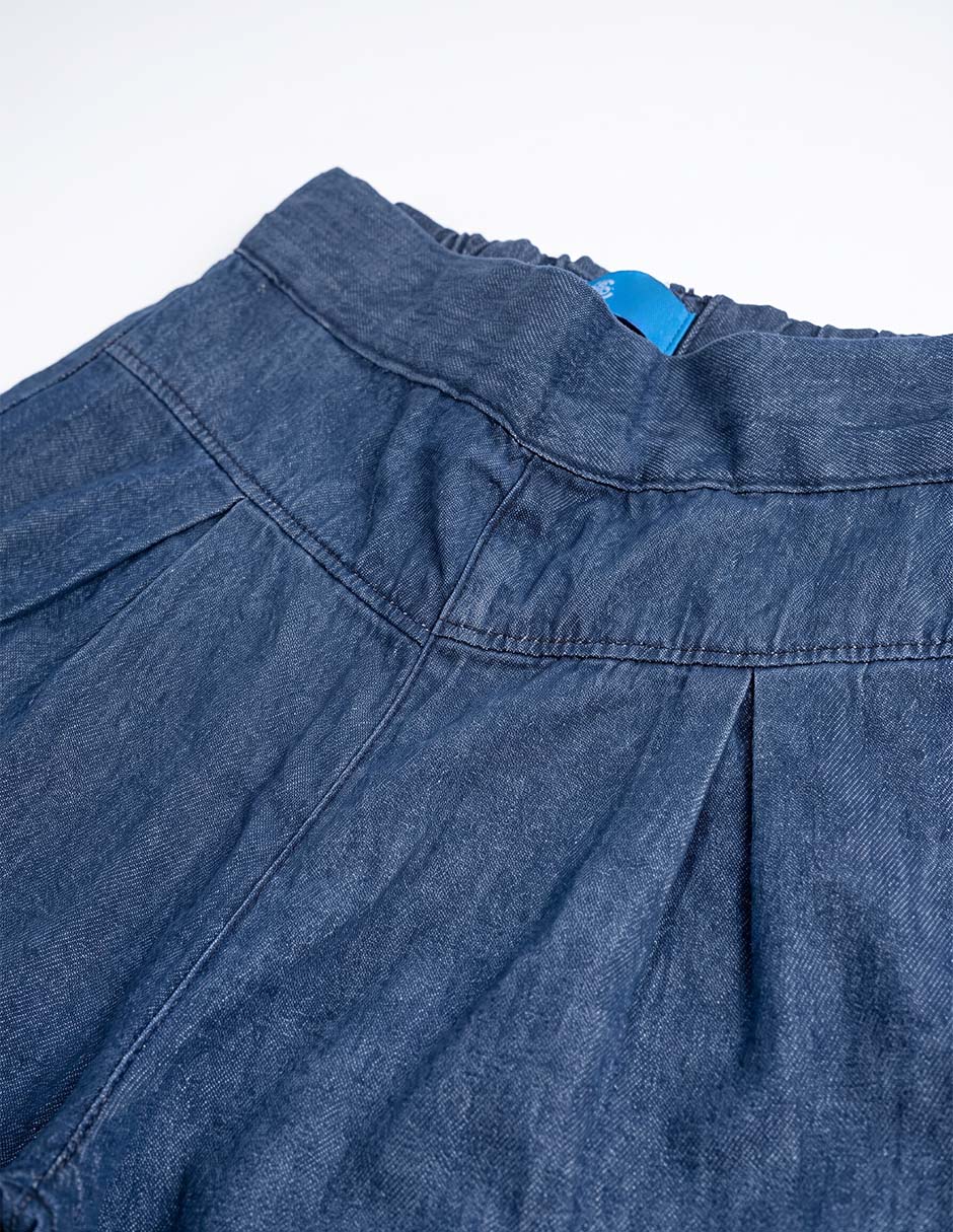 Jeans wide leg lavado denim para niña 4