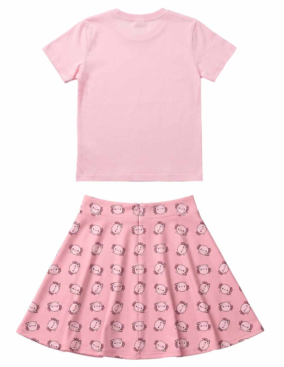 Conjunto falda casual de algodón para niña 5
