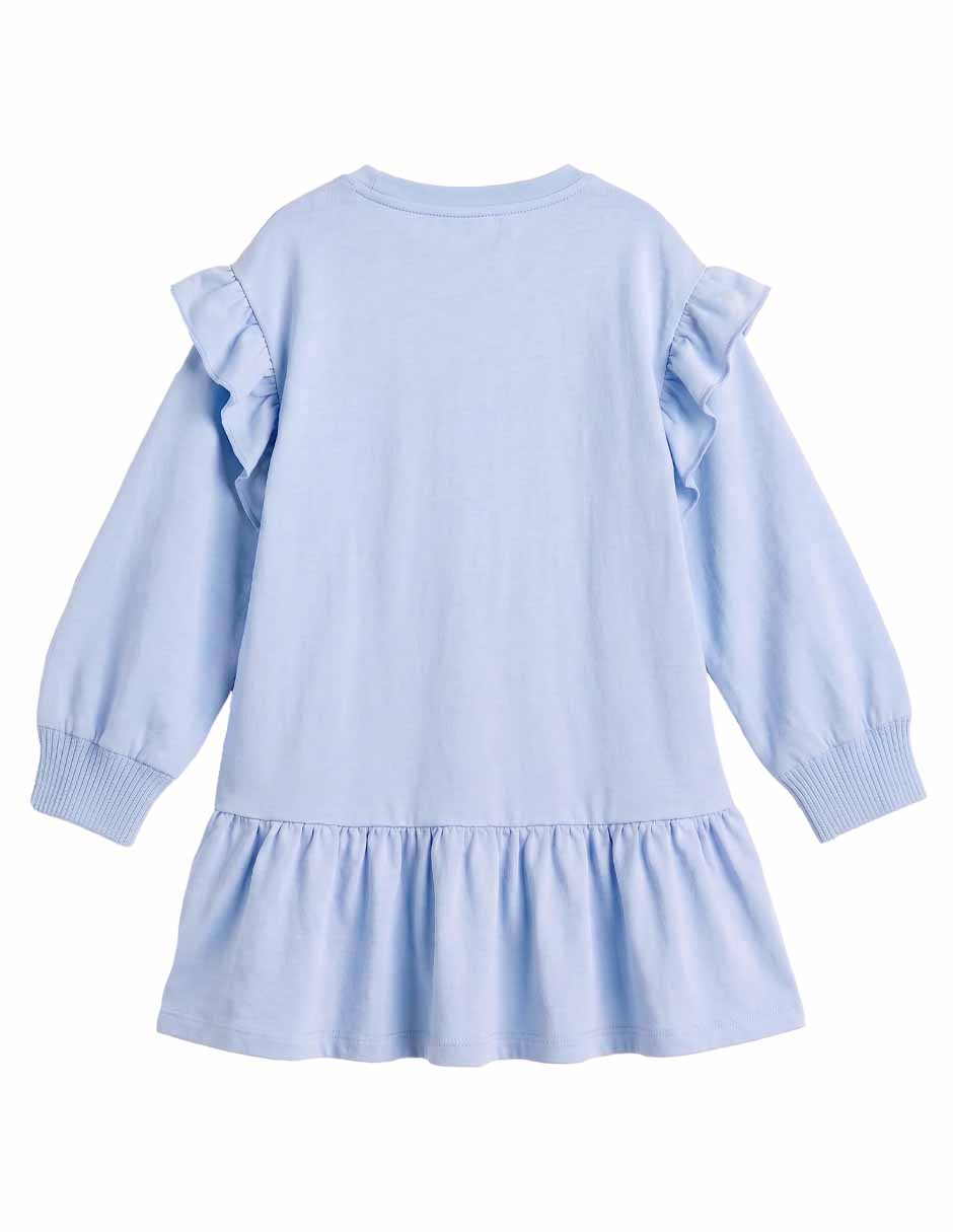 Vestido casual manga larga para niña 4