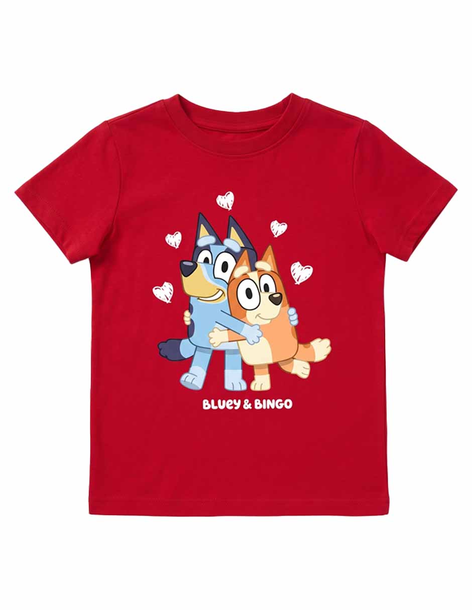Playera bluey manga corta para niña Playera bluey manga corta para niña