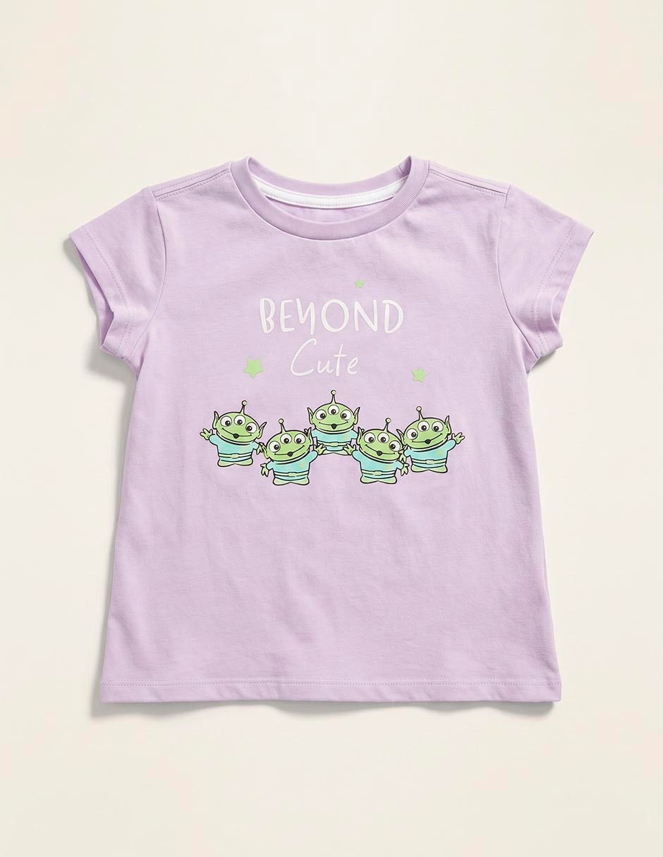 Playera toy story manga corta para niña