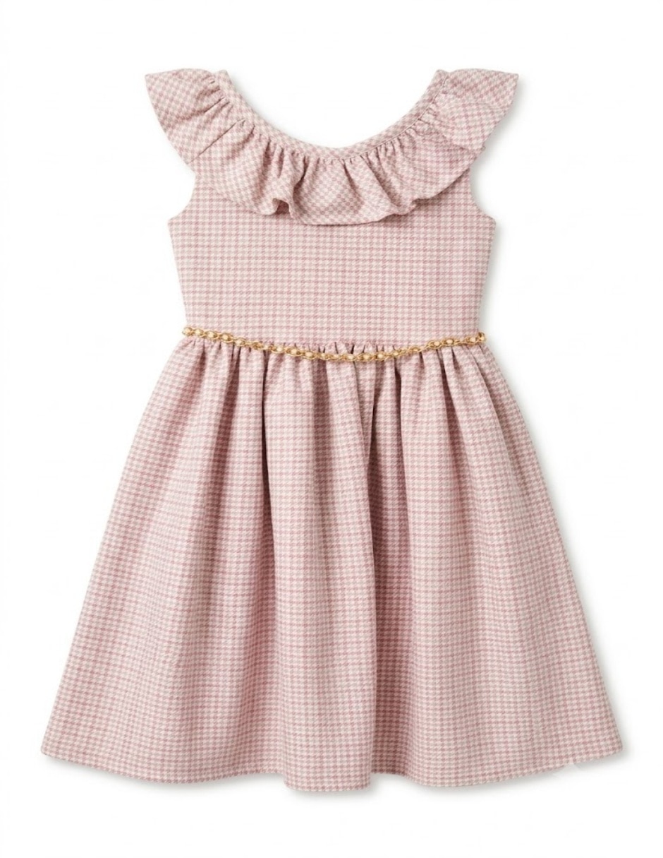 Vestido formal sin manga para niña 2