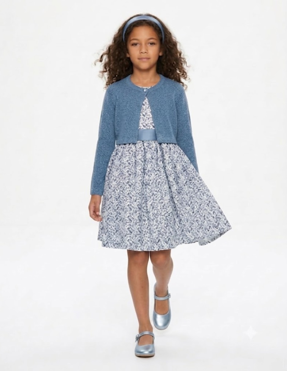 Vestido formal sin manga para infantil niña Vestido formal sin manga para infantil niña