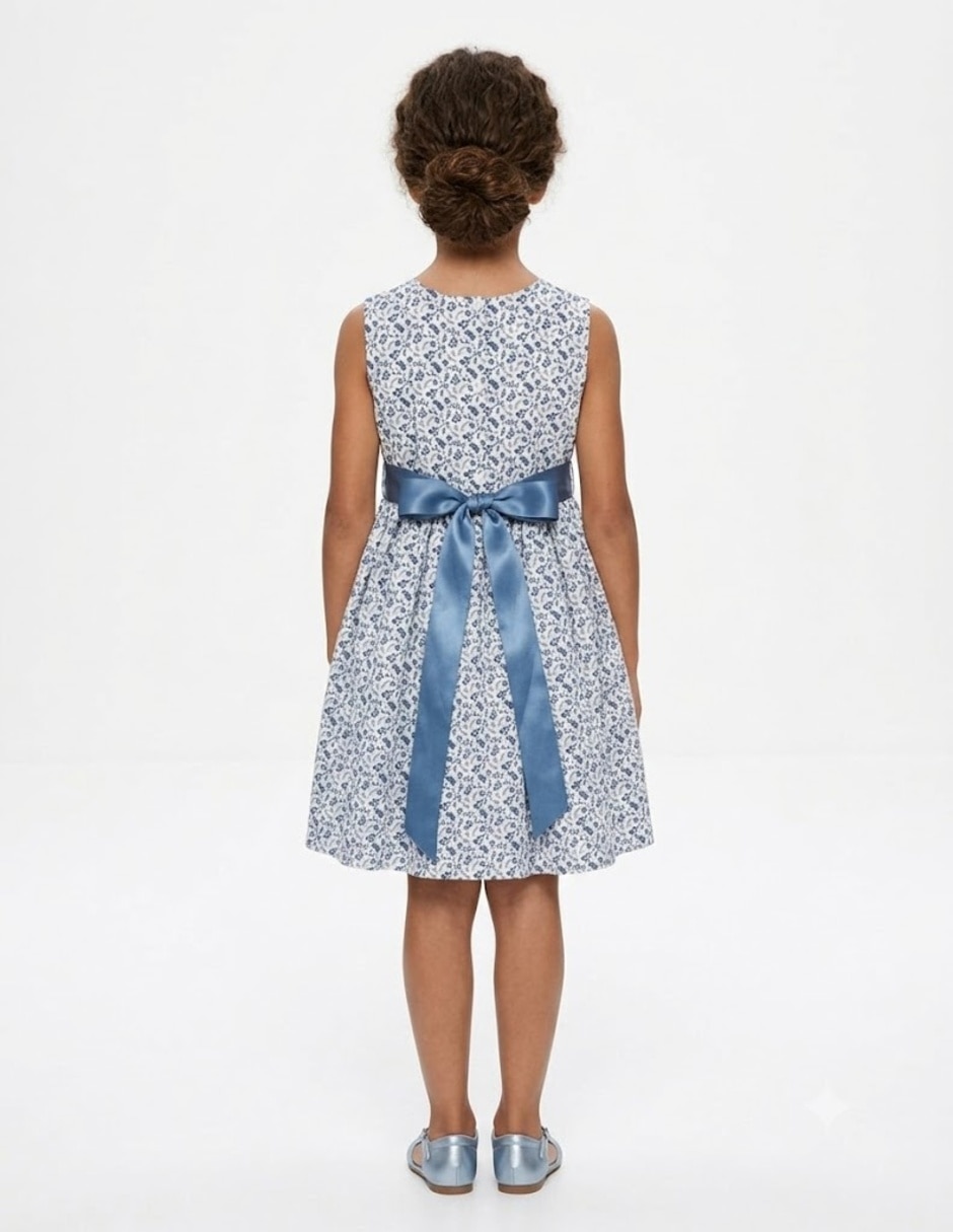 Vestido formal sin manga para infantil niña 2