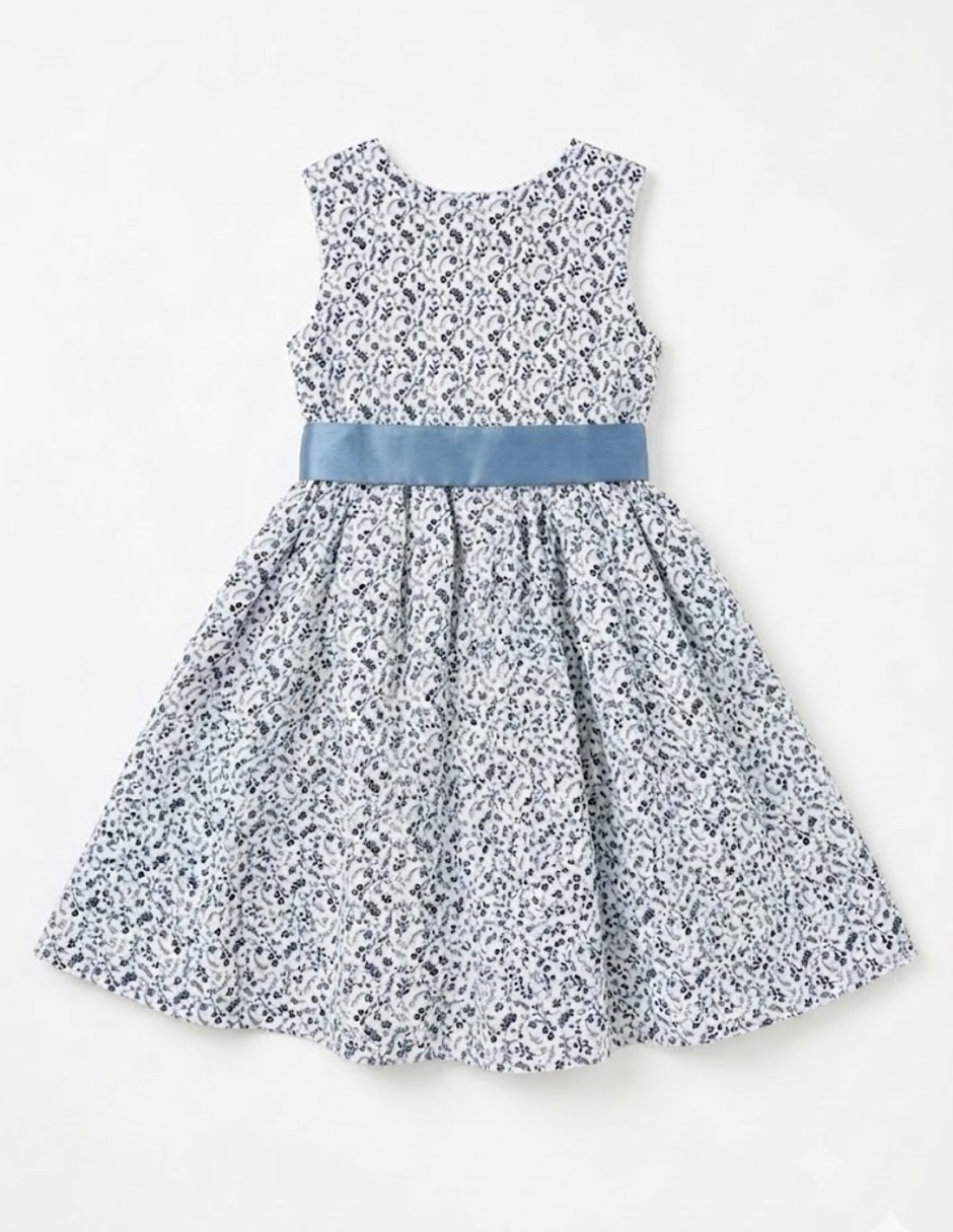 Vestido formal sin manga para infantil niña 4
