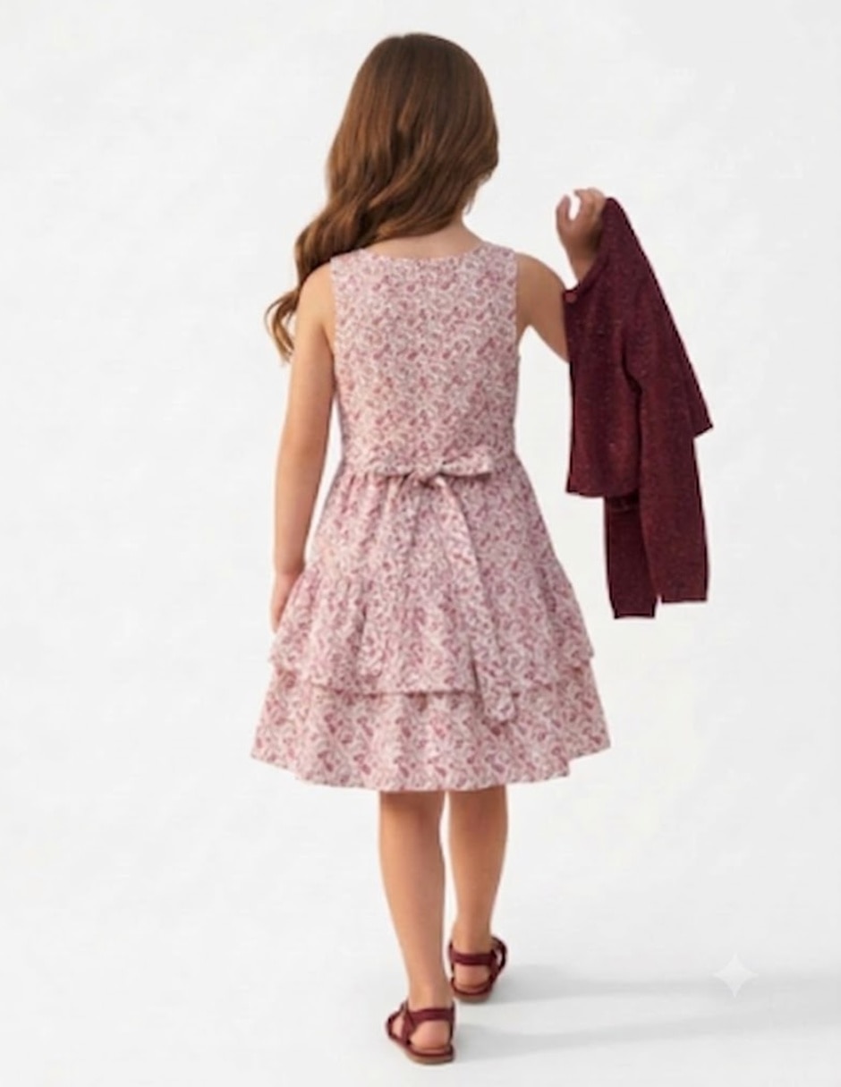 Vestido formal sin manga para infantil niña 2