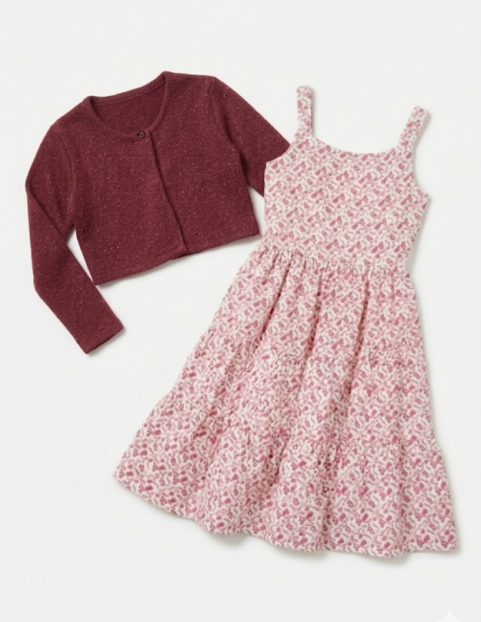 Vestido formal sin manga para infantil niña 3