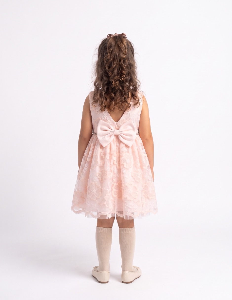 Vestido formal manga corta para niña 2