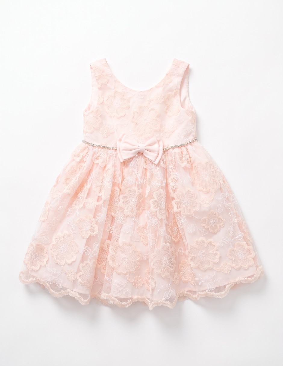 Vestido formal manga corta para niña 3