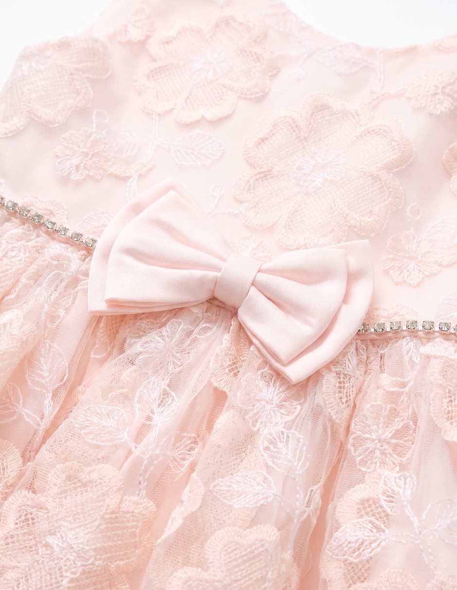 Vestido formal manga corta para niña 5
