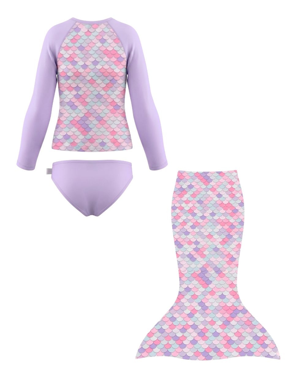 Traje de baño completo Funny Unicorn Sirena para bebé 3