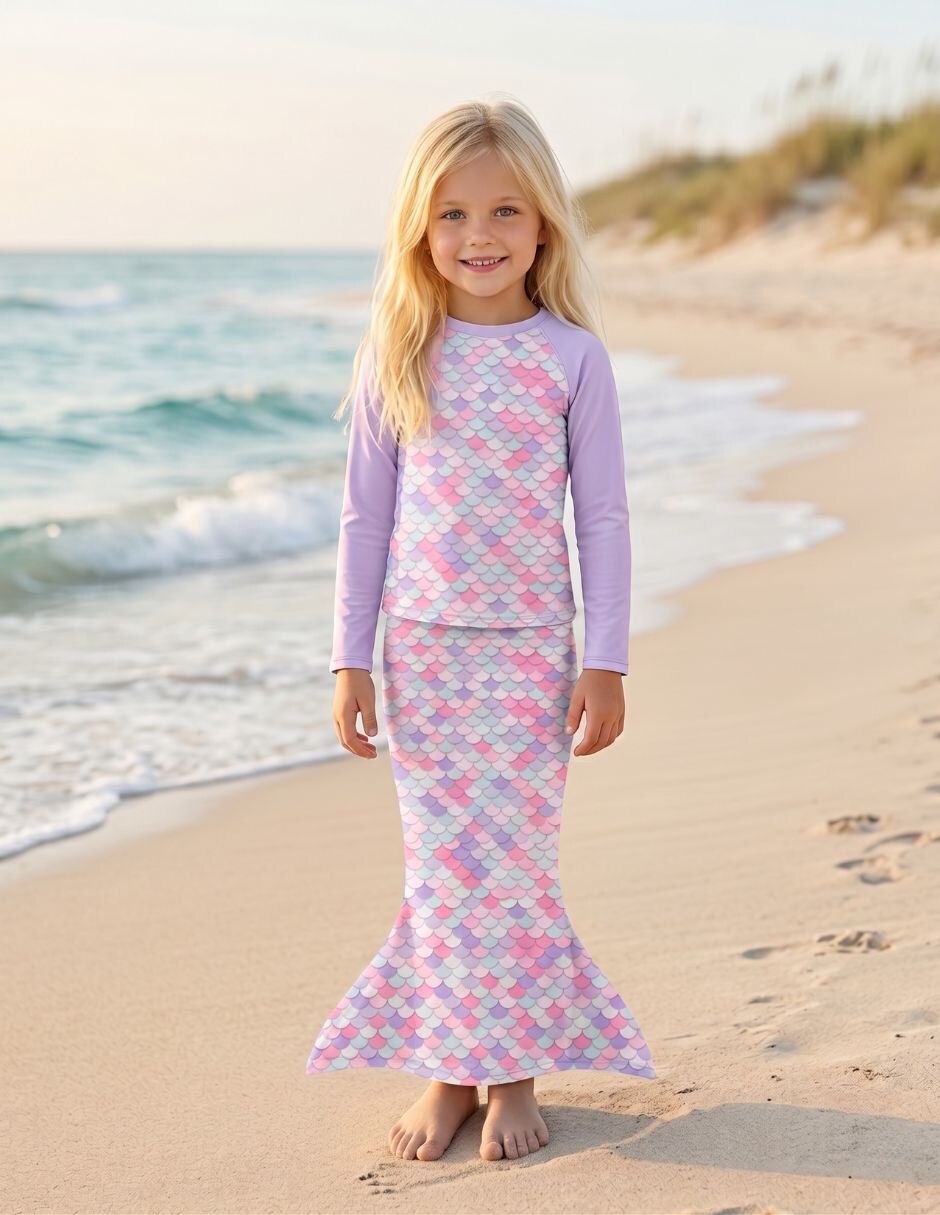 Traje de baño completo Funny Unicorn Sirena para bebé 5