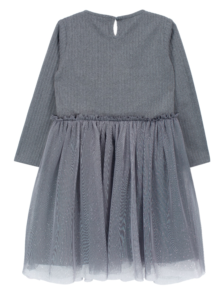 Vestido casual pamela manga regular para infantil niña 3