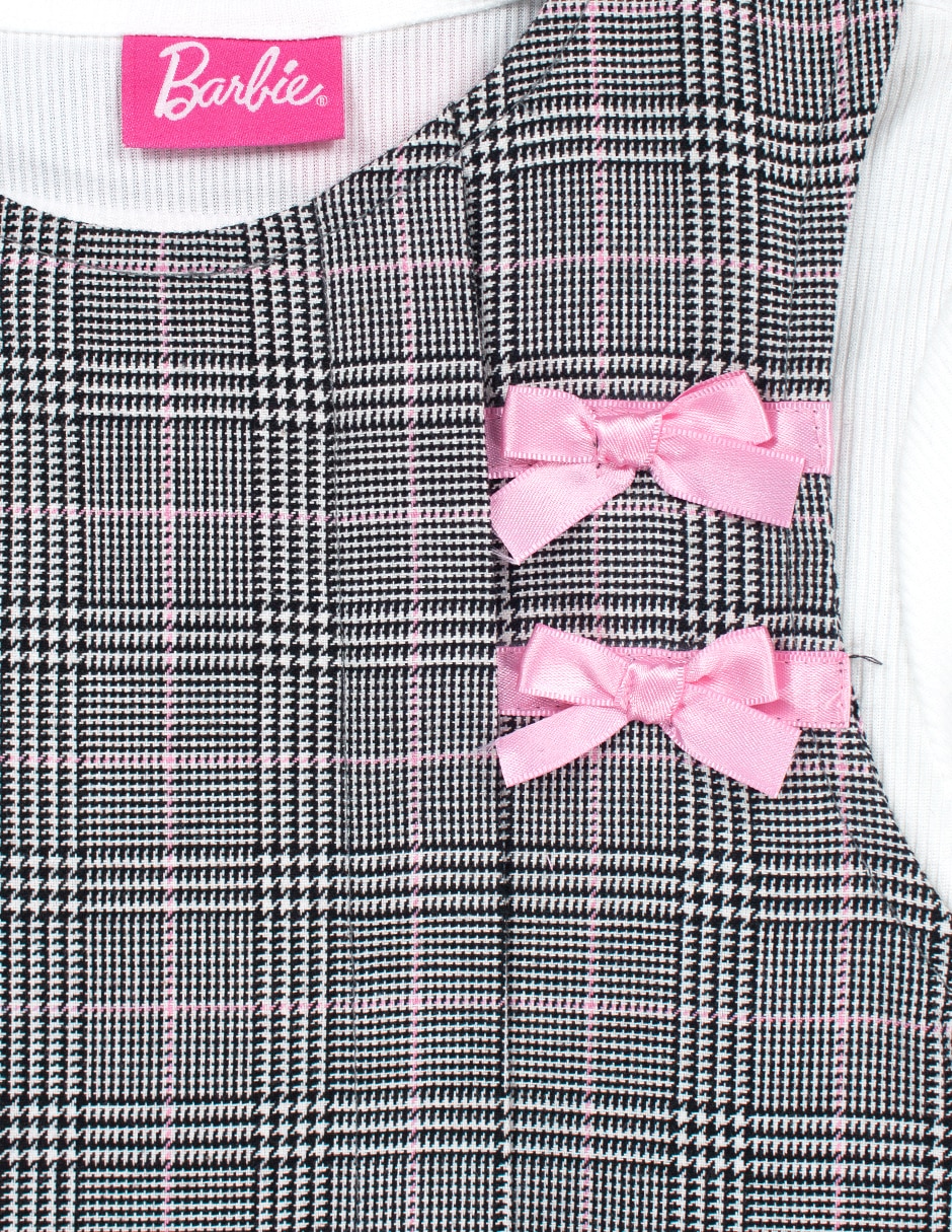 Vestido casual pamela manga regular para infantil niña 4