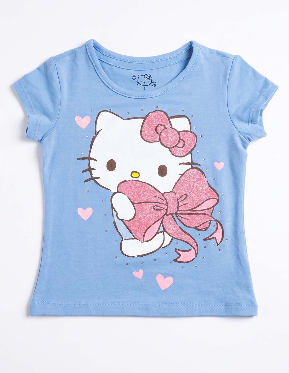 Playera Hello Kitty manga corta para niña 4