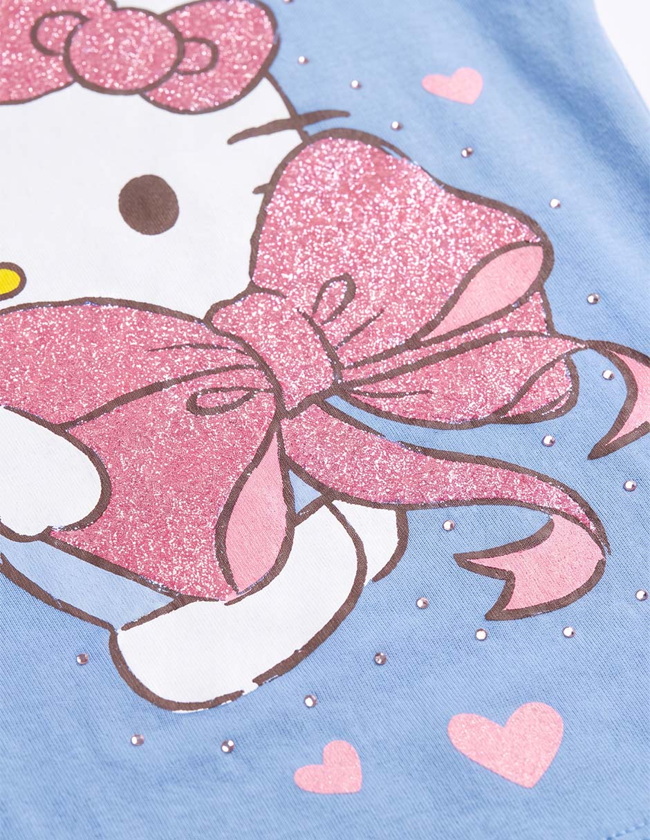 Playera Hello Kitty manga corta para niña 2