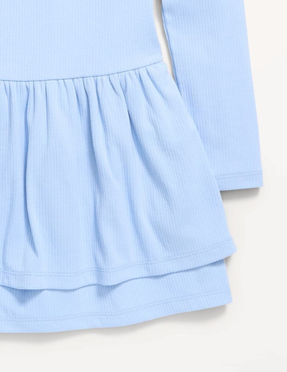 Vestido casual manga larga para niños grandes niña 2