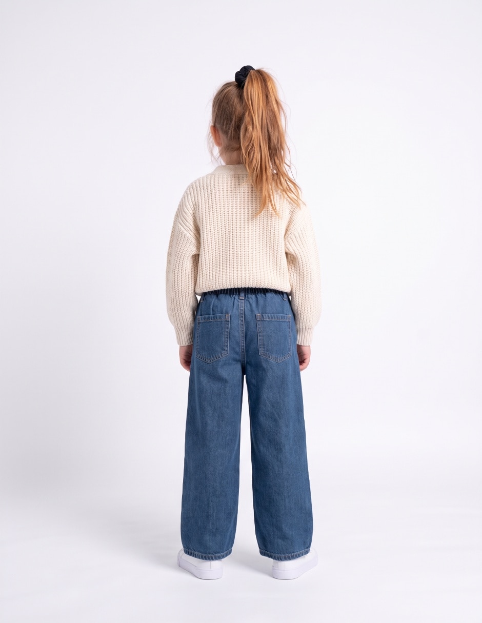 Jeans flare 897537-000 lavado medio para niña 2