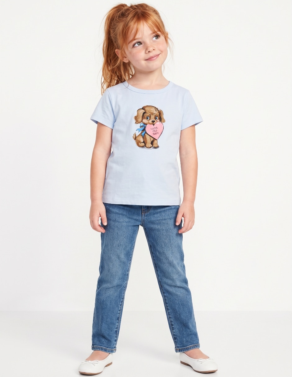 Playera manga corta para niña