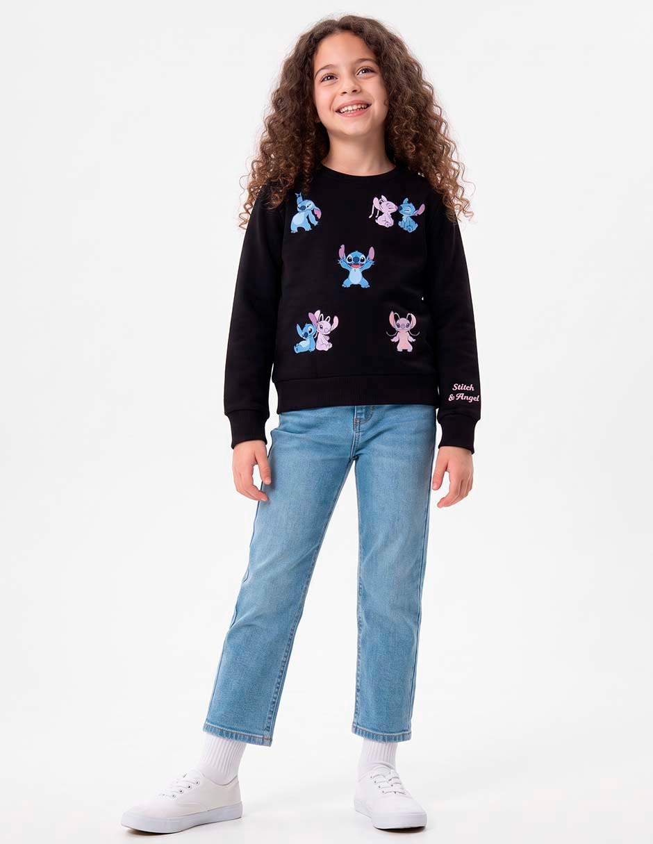 Sudadera Stitch y Ángel para niña