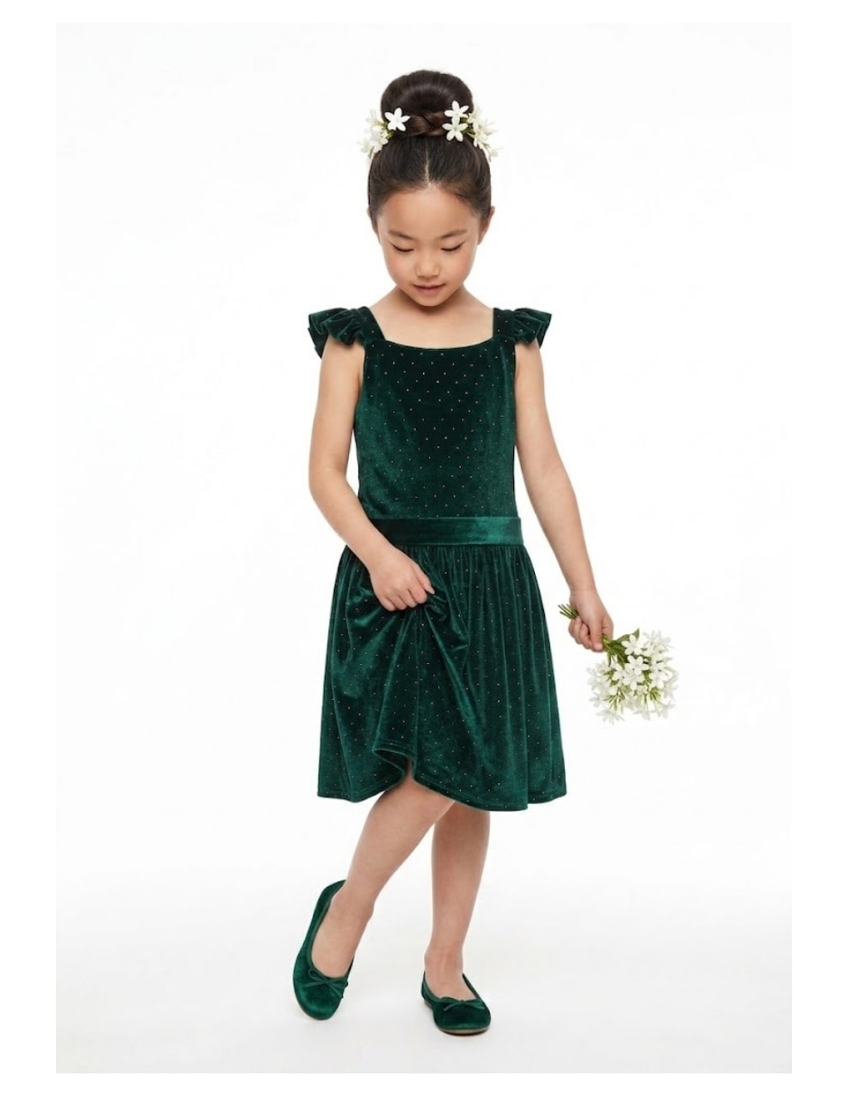 Vestido formal sin manga para niña Vestido formal sin manga para niña
