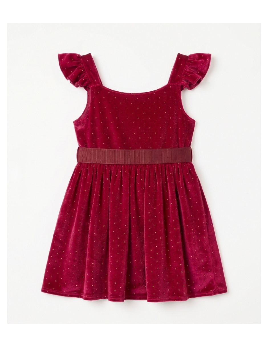 Vestido formal sin manga para niña 4