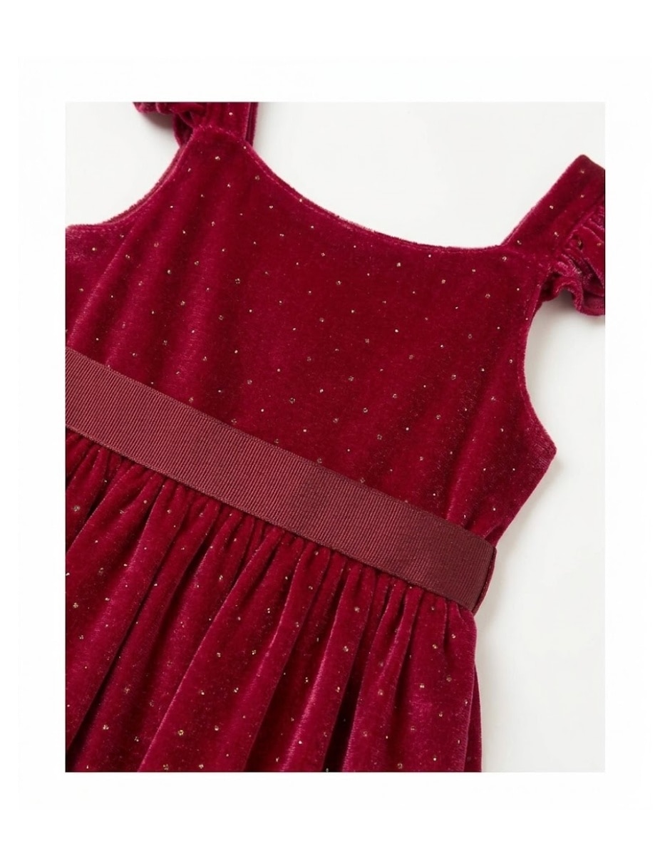 Vestido formal sin manga para niña 5