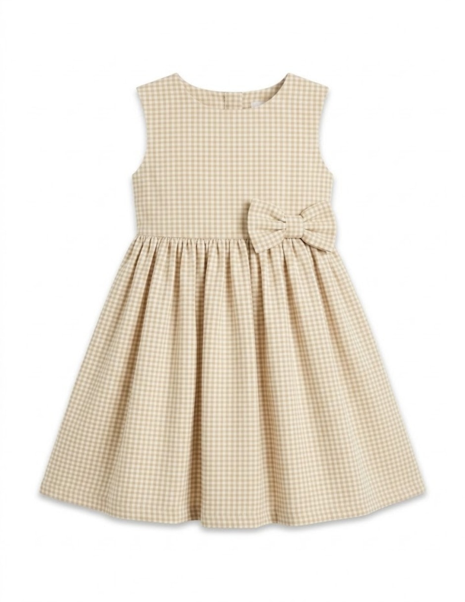 Vestido con suéter sin manga para niña 4