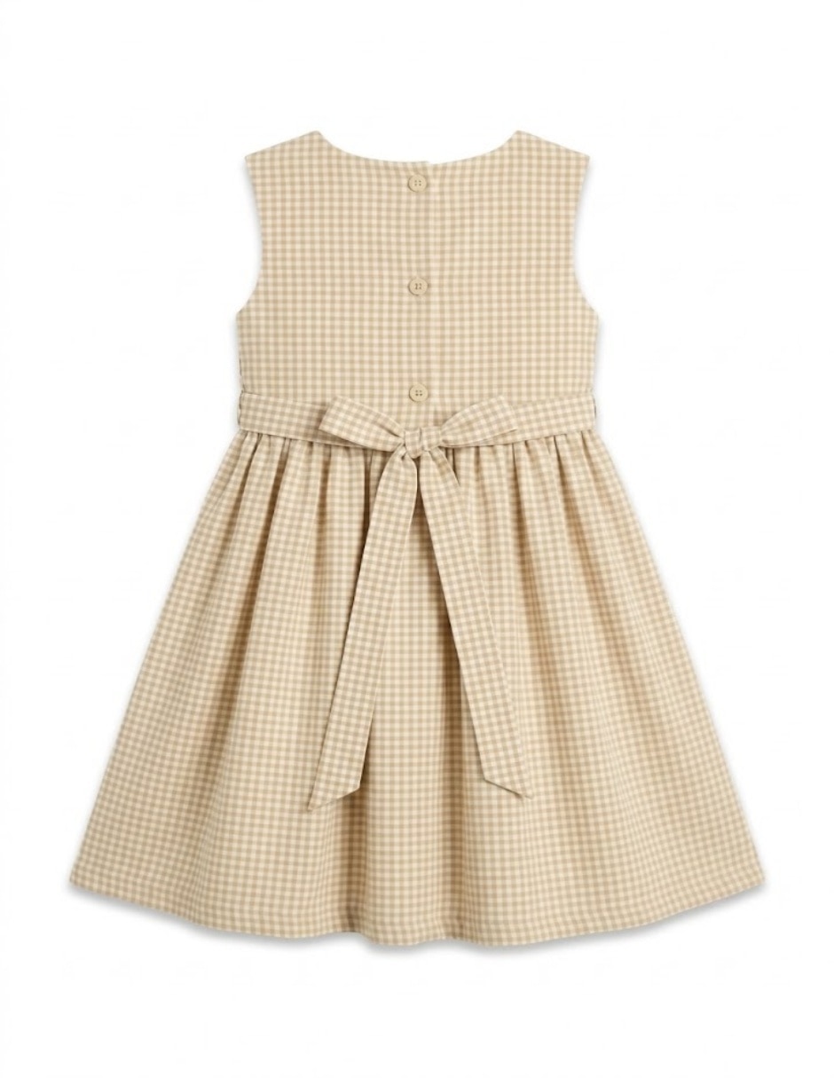 Vestido con suéter sin manga para niña 6