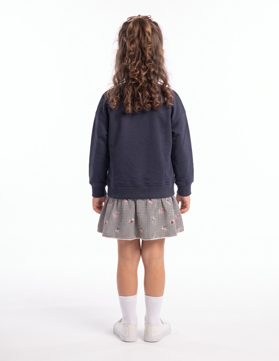 Conjunto vestido de algodón para niña 2
