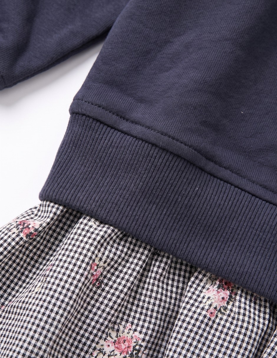 Conjunto vestido de algodón para niña 5