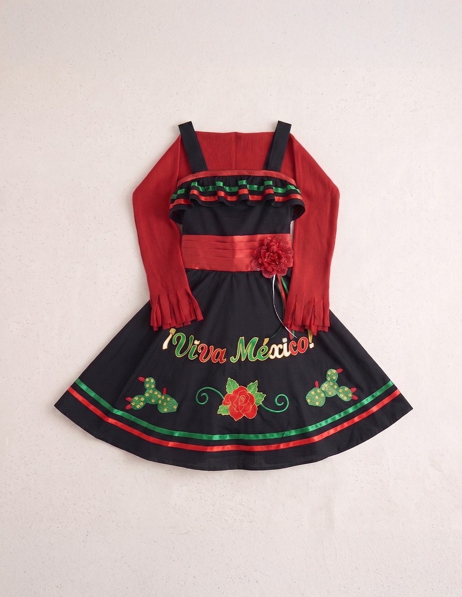 Vestido patrio 3 sin manga para niña 1